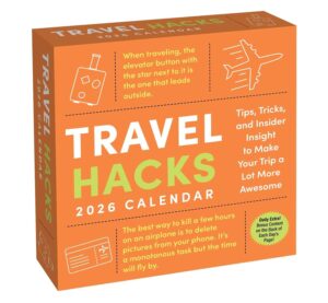 Travel Hacks 2026 Day-to-Day Calendar: Tricks to Make Your Trip More Awesome by Keith Bradford and 1000lifehacks.com