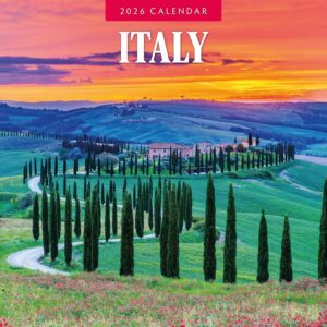 Red Robin 2026 Italy Monthly Wall Calendar | 12" x 24" Open | Premium Thick & Sturdy Paper | Hangable 12 Month Calendar | Lined Notes & To Do Area | Vivid Images | Plastic Free Brand: Red Robin Publishing