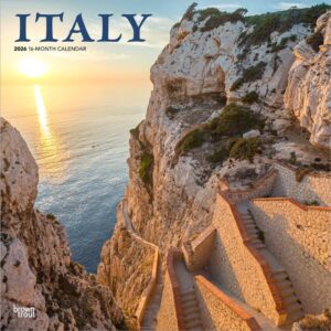 Italy | 2026 12 x 24 Inch (Hanging) Monthly Square Wall Calendar | Plastic-Free | BrownTrout | Scenic Travel Europe Italian Venice Rome by BrownTrout and BrownTrout Publishers  | Aug 1, 2025