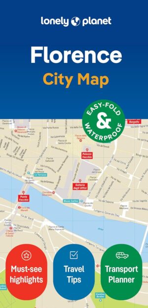 Lonely Planet Florence City Map: Durable, Waterproof, Easy-Fold Planning Map with Attractions & Walking Tours (Compact City Planning Maps) Map – Folded Map, February 6, 2024