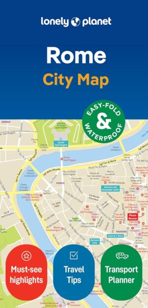 Lonely Planet Rome City Map: Durable, Waterproof, Easy-Fold Planning Map with Attractions & Walking Tours (Compact City Planning Maps) Map – Folded Map, February 6, 2024