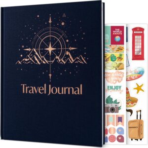 Skyline Travel Journal – Traveling Diary & Photo Journal – Vacation Essentials for Family, Men & Women – Bucket List Notebook (Navy Blue Compass) Visit the Skyline Store