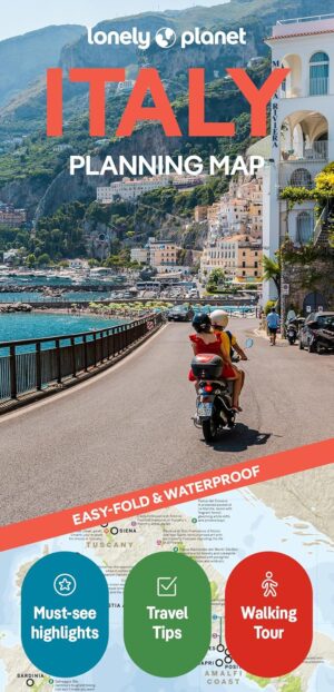 Lonely Planet Italy Planning Map: Durable, Waterproof, Easy-Fold Travel Map with Attractions, Itineraries & Transport Guide – Handy Slipcase for Japan Adventures Map – Folded Map, April 22, 2025 by Lonely Planet (Author)